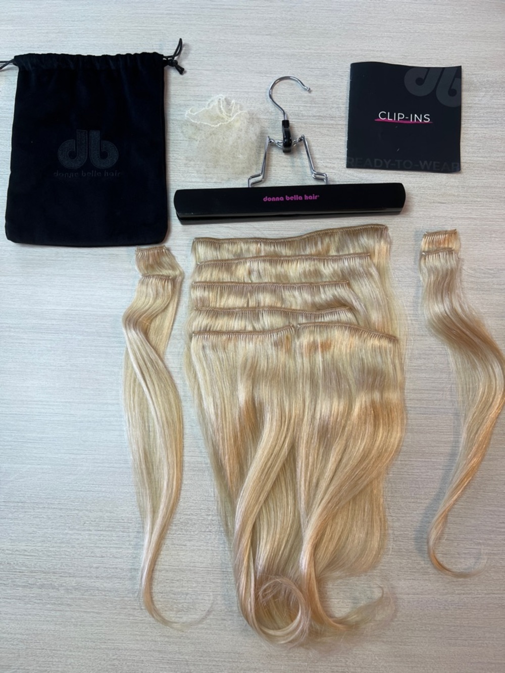 Donna Bella Hair Blonde Clip-In Extensions - 10 Piece Set
